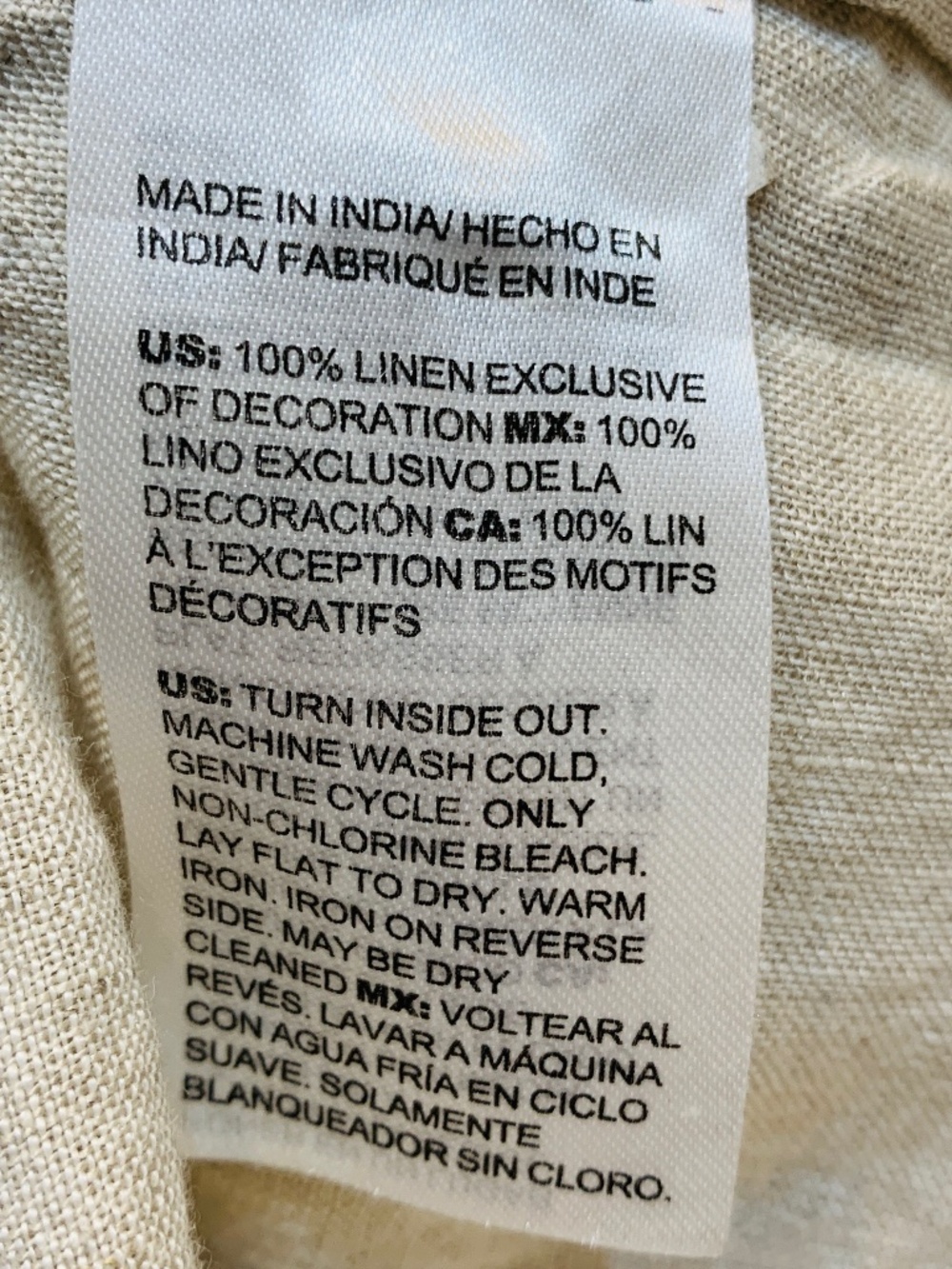 Chico's Embroidered Linen Peasant Top Womens Size12 Tunic Boho Festival Hippie - Picture 15 of 16